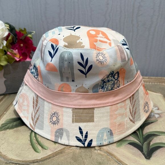 Disney Princesses Bucket Sun Hat Ariel Tiana Snow White Pastels - Picture 7 of 14